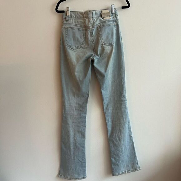 Jambangee Denim Flared Light Jeans w/ Side Slits - 28 - Picture 5 of 6